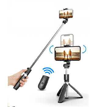 Portable Selfie Stick with Remote Shutter